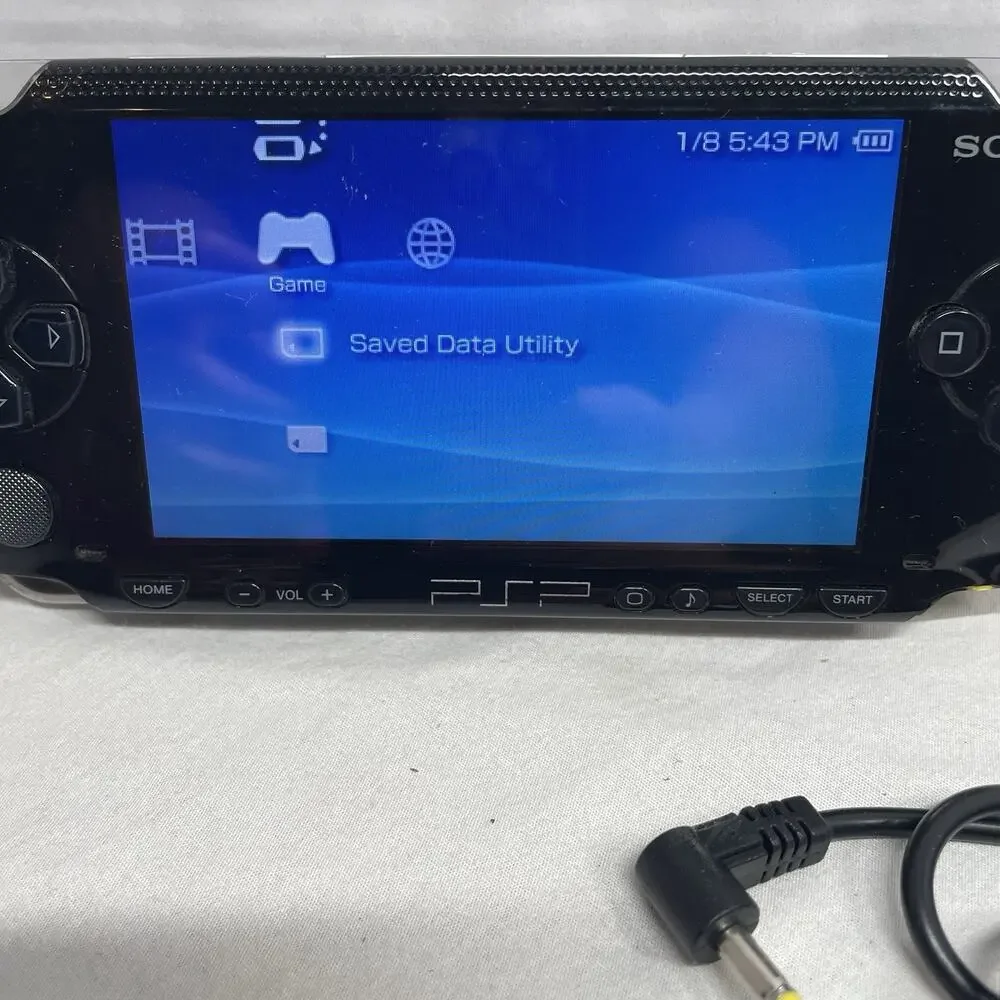 Sony PSP-1001 Black Handheld Console New Charger PSP-1001 Tested Working